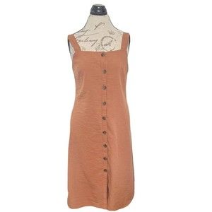 Lilyful Dress Womens Button  down Sleeveless Boho Bohemian Lined  Size Large